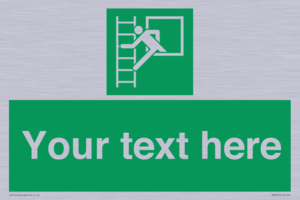 Custom Emergency Escape Ladder Sign